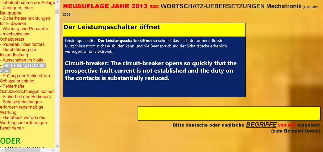 english-german text translation: maintenance, assembly instruction - Wörterbücher - Bild 2