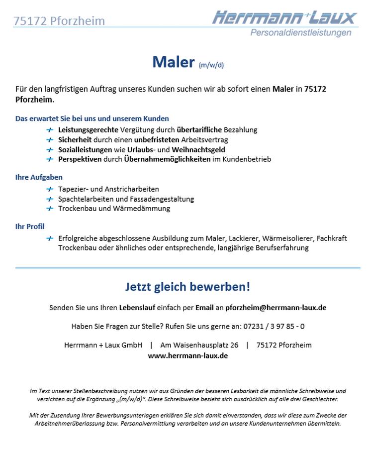 Maler (m/w/d) - Maler & Lackierer - Bild 1