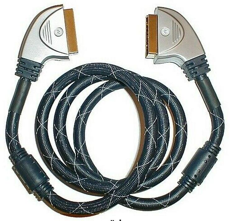 High End Scart Kabel 1,5 m Scart Stecker 21 polig 24 Karat vergol - Kabel & Stecker - Bild 1