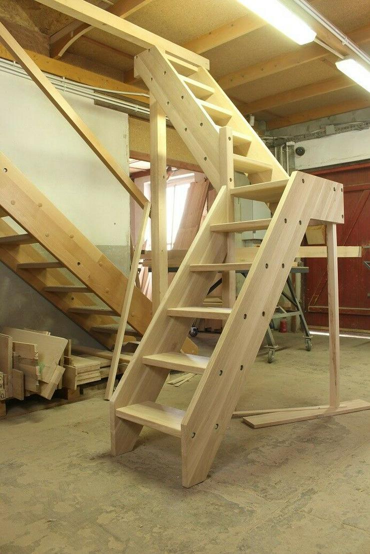 Bild 5: FREITRAGENDE TREPPEN TYP U, L ZUR SELBSTMONTAGE MASSIVHOLZ ESCHE BUCHE EICHE