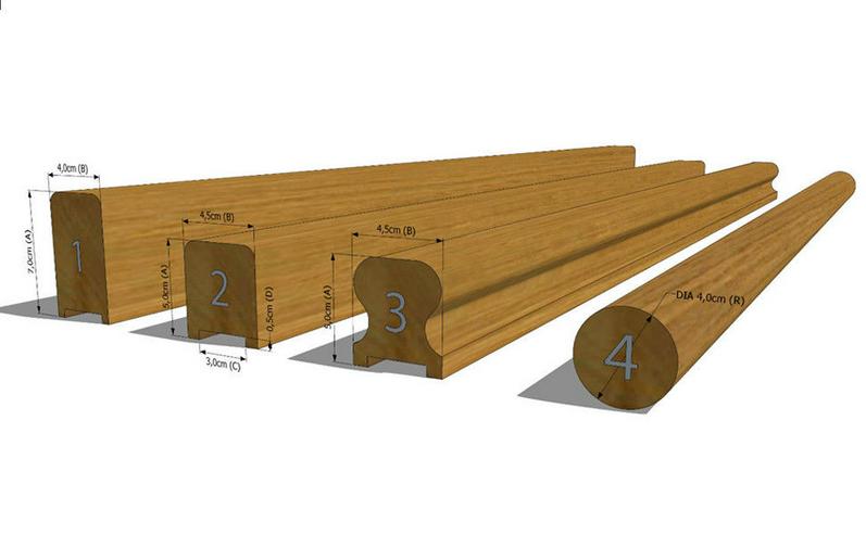 Bild 4: GELÄNDER TREPPENGELÄNDER TREPPENHANDLAUF HANDLÄUFE EICHENHOLZ MASSIVHOLZ 50cm