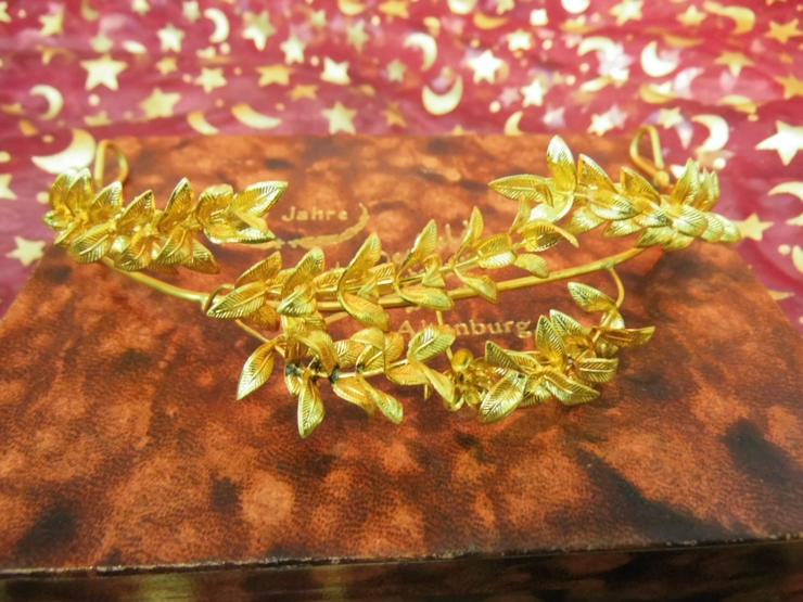 Bild 4: Antikes Braut Diadem SEYBOLD Hofjuwelier gegr.1837 / Brautschmuck vergoldet