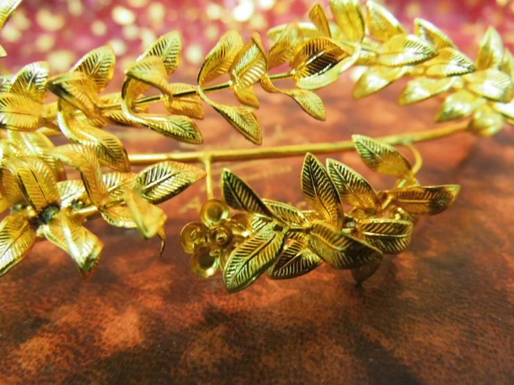 Bild 6: Antikes Braut Diadem SEYBOLD Hofjuwelier gegr.1837 / Brautschmuck vergoldet