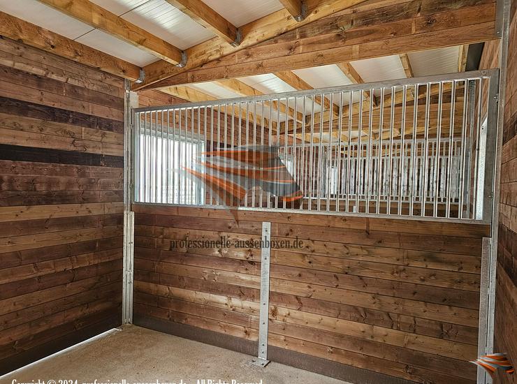 Pferdestall bauen - Außenboxen, Pferdebox, Offenstall kaufen & Stallanlagen | Paddockbox und Weidehütte, Unterstand & Stallplanung für Pferdesport - Einstellplätze - Bild 1