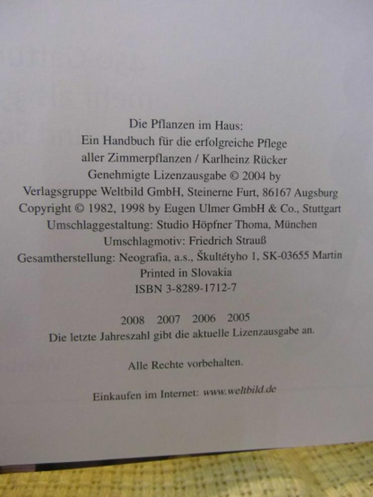 Bild 7: Das große Buch der Zimmerpflanzen, Karlheinz Rücker / Weltbild Verlag / Fachbuch