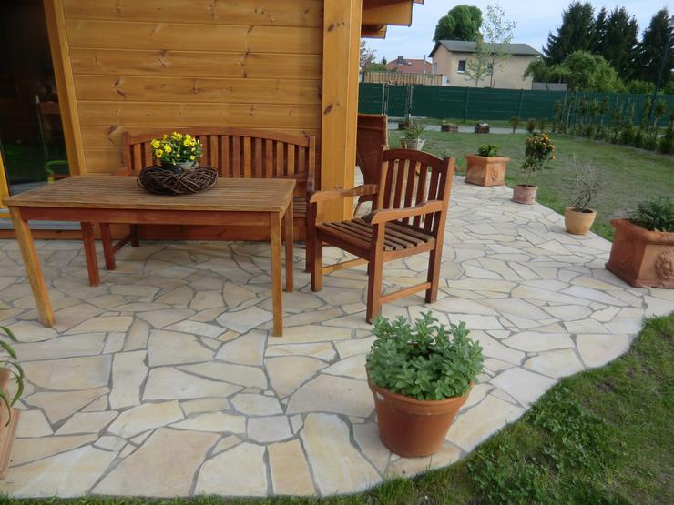 Bild 7: Natursteinplatten, Polygonalplatten Fassade Einfahrt Terrasse Urlaubsfeeling