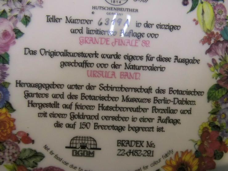 Bild 10: Sammelteller Hutschenreuther Blumen / Ursula Band / Bradex Nr. / Seriennr. 6319A