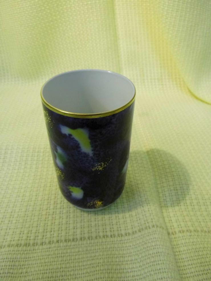 DDR Vase Wallendorf Porzellan, Echt Kobalt, Goldrand / Bechervase / Ostalgie - Vasen & Kunstpflanzen - Bild 1