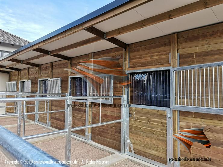 Bild 5: Pferdestall bauen & Außenboxen, Offenstall kaufen, Weidehütten und Futterraufe - Heuraufe für Pferde kaufen | Außenstall direkt vom Hersteller
