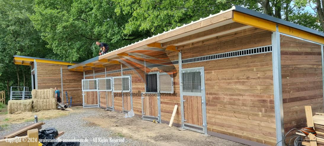 Pferdestall bauen & Außenboxen, Offenstall kaufen, Weidehütten und Futterraufe - Heuraufe für Pferde kaufen | Außenstall direkt vom Hersteller