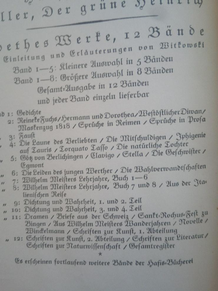 Goethe Sammlung 12 Bände um ca. 1900, erbitte Angebot. Abholung in 70736 Fellbach - Bücher & Zeitungen - Bild 1