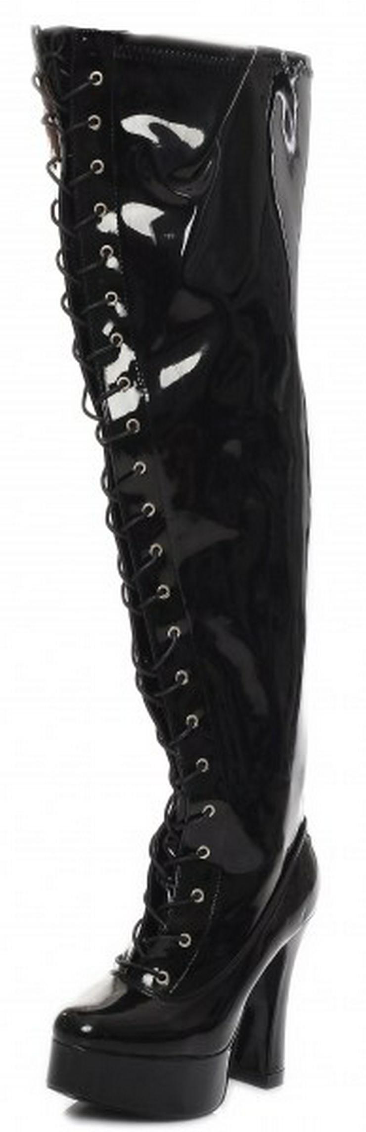 Bild 2: Kassiopeya 912001378 Weitschaft Plateau Overkneestiefel schwarz