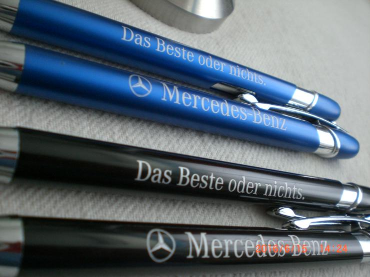 Bild 4: 5x Mercedes Metall Kugelschreiber mit echter Gravur 107 126 208 CLK 210 211 R129 230 SL SLK GL Viano