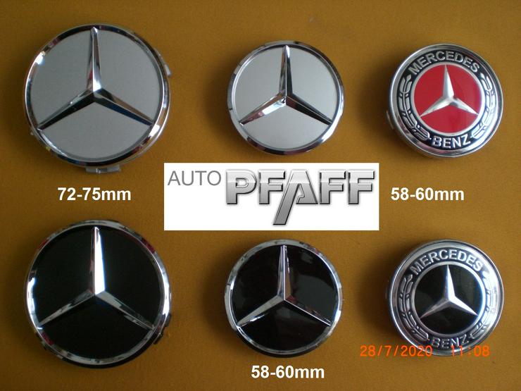Bild 3: Mercedes AMG Lorinser Felgendeckel Nabenkappen Brabus 60mm + 75mm NEUware Nabendeckel