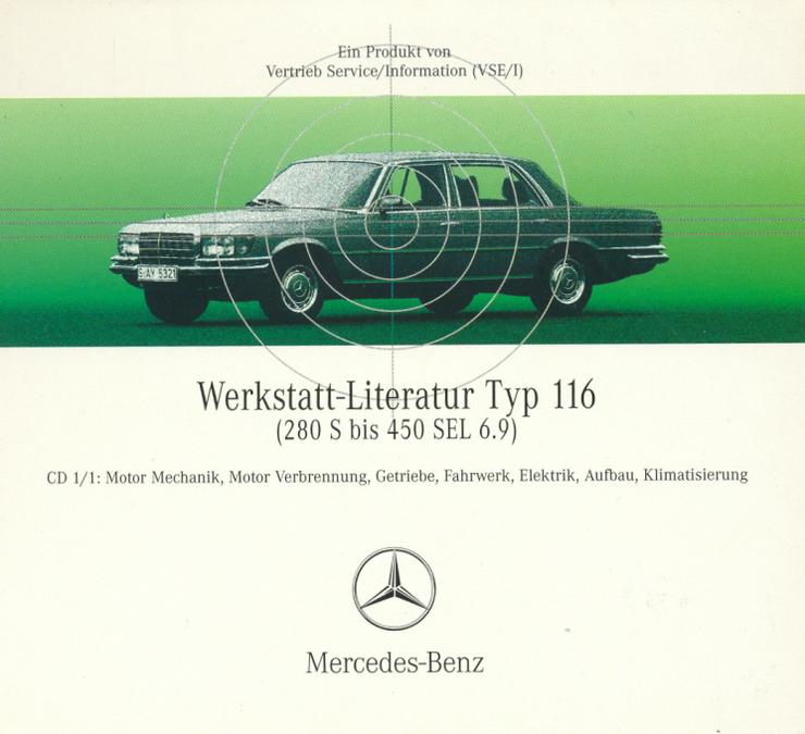 Bild 2: Mercedes 116 W116 - S-Klasse SE SEL Werkstatt Reparatur Service Profi CD 1972-1980 Neueste Ausgabe!
