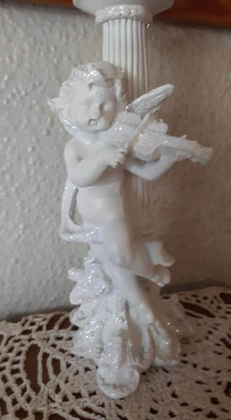 Bild 8: Wunderschöner Engel mit Geige Kerzenständer ca 29cm gross