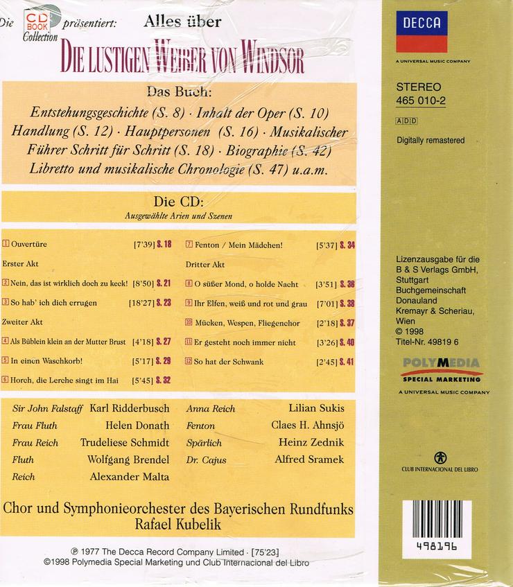 CD Book: Die lustigen Weiber von Windsor - Otto Nicolai - - CD - Bild 2