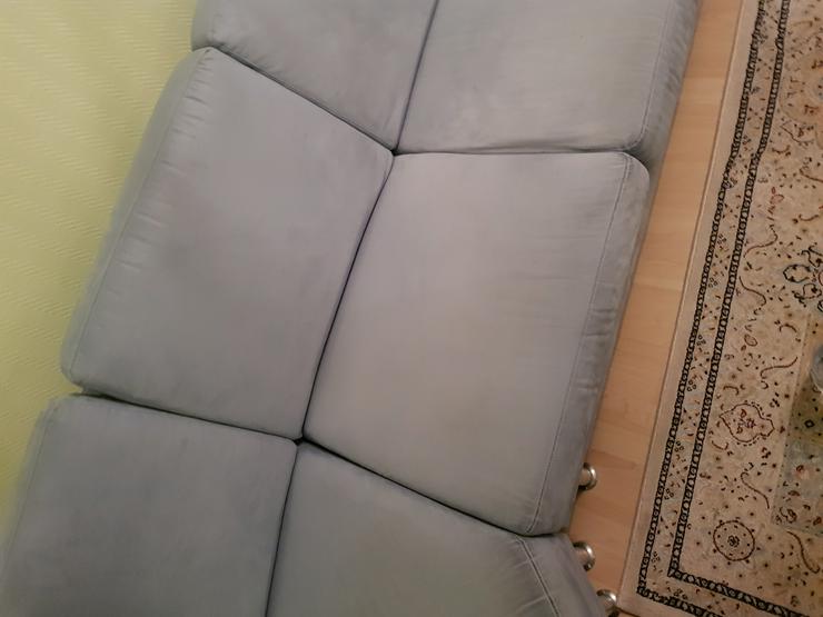Bild 5: Sitzecke - Sofa helblau, Microfaser