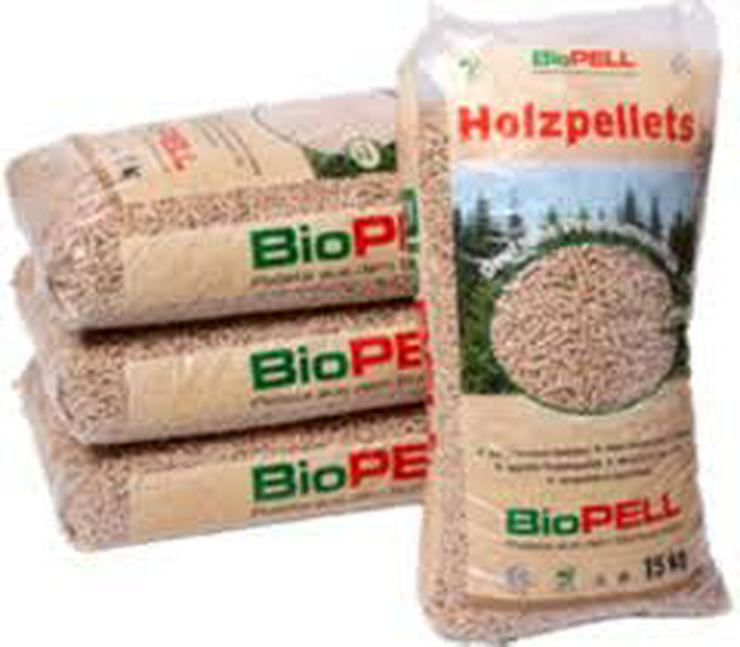 Bild 2: BioPELL Holzpellets 6 mm in Säcken a 15 KG