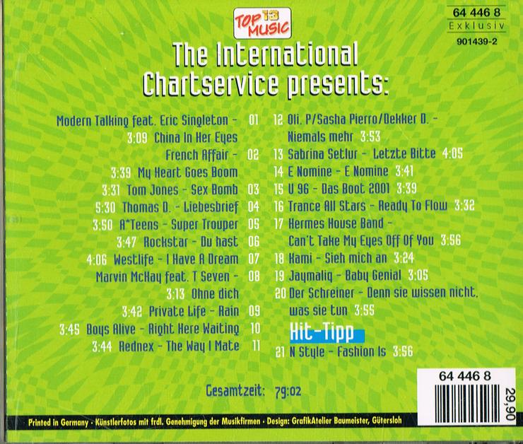 CD 20 Top Hits - International Charts 3/2000 - - CD - Bild 2