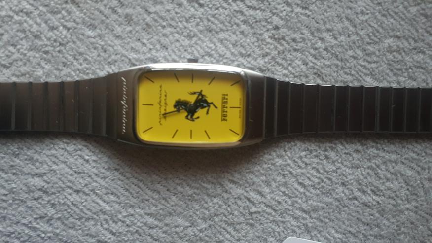 Bild 2: Ferarri Uhr mit SELTENEM gelben Ziffernblatt (sammlerstück)