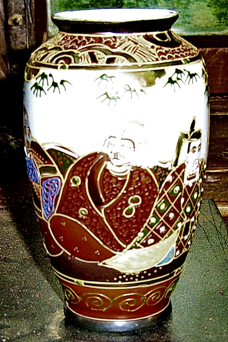 kleine handbemalte asiatische  Vase - Figuren - Bild 2