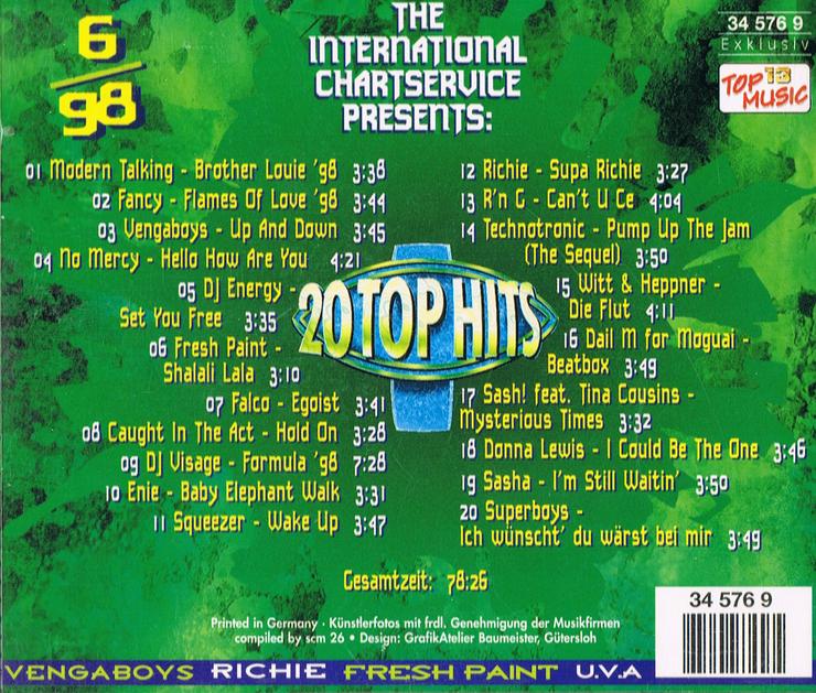 CD Top13 International 6/98 - CD - Bild 2