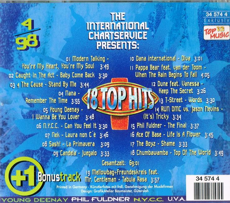 CD Top13 International 4/98 - CD - Bild 2