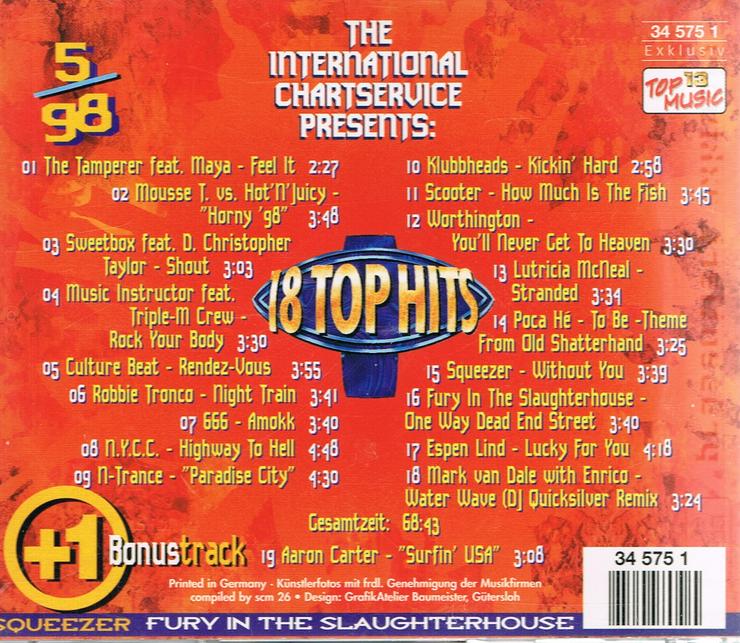 Bild 2: CD Top13 International 5/98