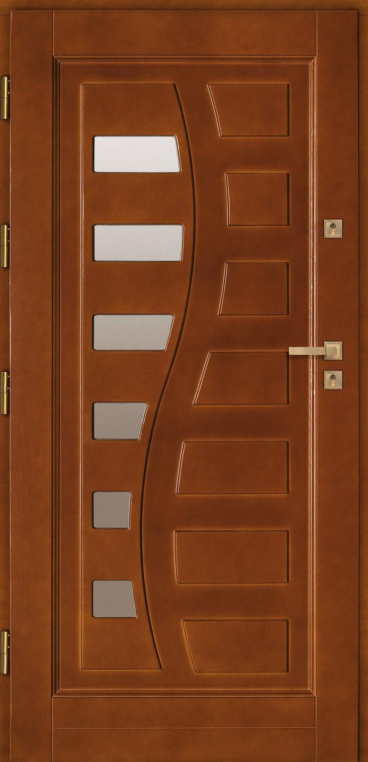 Tür DZ9 Holzaußentüren Haustür Eingangstür Holztür 60/70/80/90/100 6 Farben - Türen - Bild 4