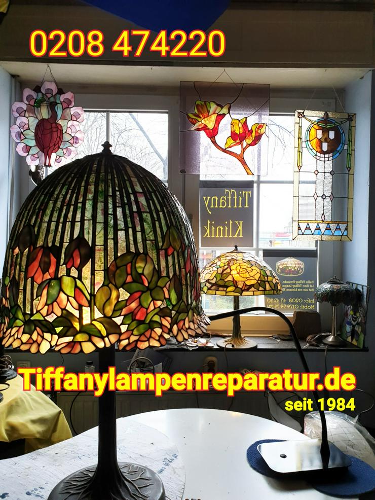 Bild 8: TIFFANY LAMPEN REPARATUR KLINIK in Essen & die GLASKUNST WERKSTATT seit 1984 & Tiffany Klinik Mülheim & Deko Bleiverglasung Galerie