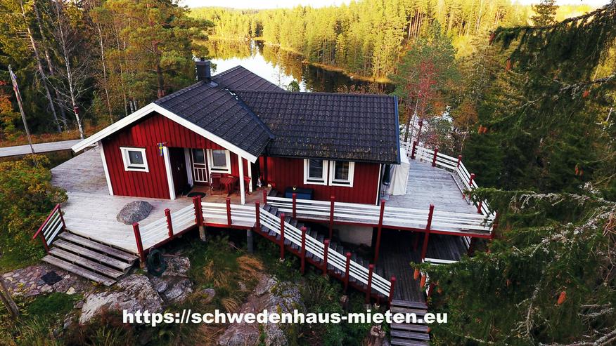 Bild 1: Schweden Ferienhaus Boot See Urlaub Kinderpflegebett Klimaanlage