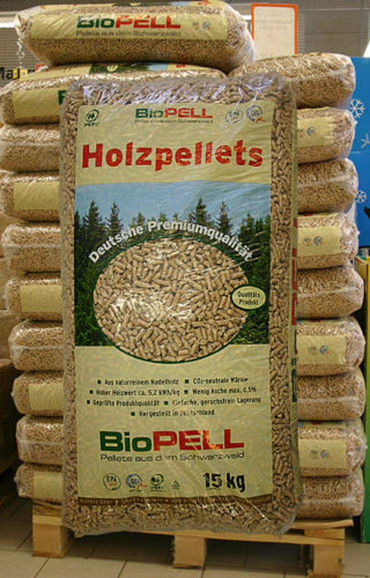 1 Palette BioPELL Holzpellets 6 mm in 66 Säcken a 15 KG - Holz- & Pelletheizung - Bild 1
