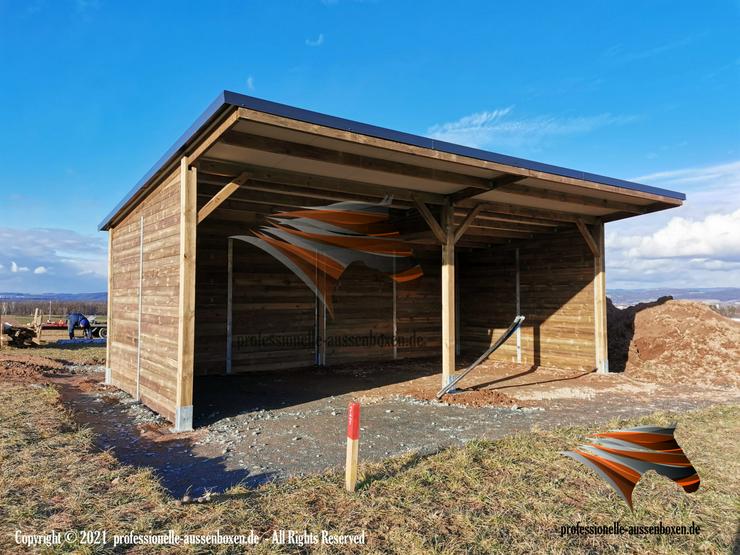 TOP Weidehütte mit fressgitter - Unterstand für Pferde, Pferdeunterstand, Weideunterstand - Laufstall für Pferde - Einstellplätze - Bild 10