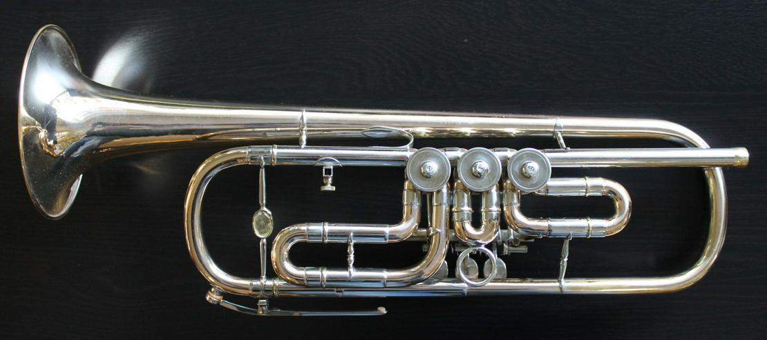Bild 9: B & S Goldmessing / Neusilber Konzert - Trompete inkl. Koffer
