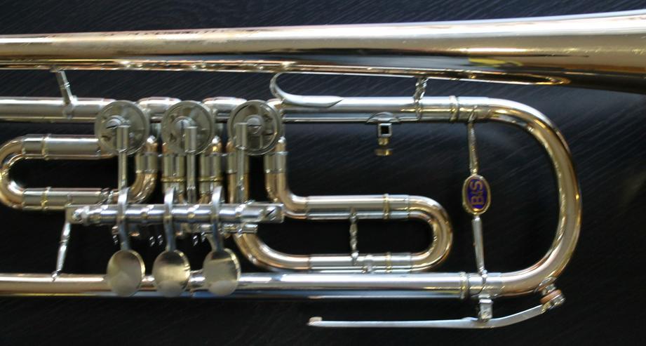 Bild 7: B & S Goldmessing / Neusilber Konzert - Trompete inkl. Koffer