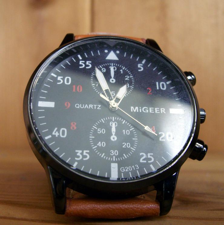 Herren Armbanduhr Migeer Military Retro Design  - Herren Armbanduhren - Bild 2