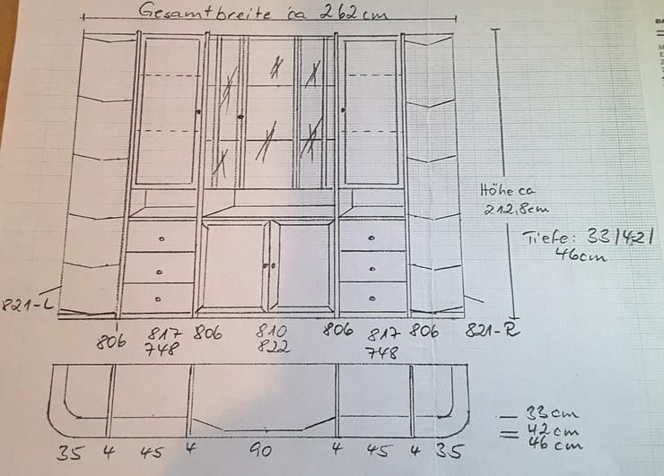 Bild 4: Schrankwand, Kieferschrank, Schrank, Wohnzimmerschrank