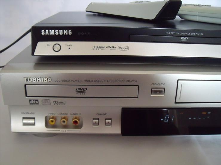 Bild 4: DVD Player VHS Rekorder Toshiba SD 23 VL und Samsung 171 DviX.