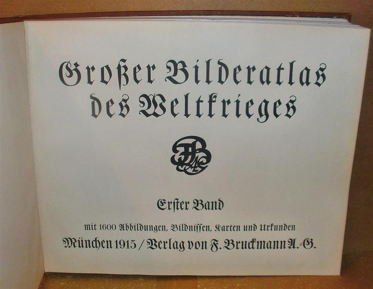 Bild 3: Großer Bilderatlas des Weltkrieges BAND 1-3. 1915/16/19