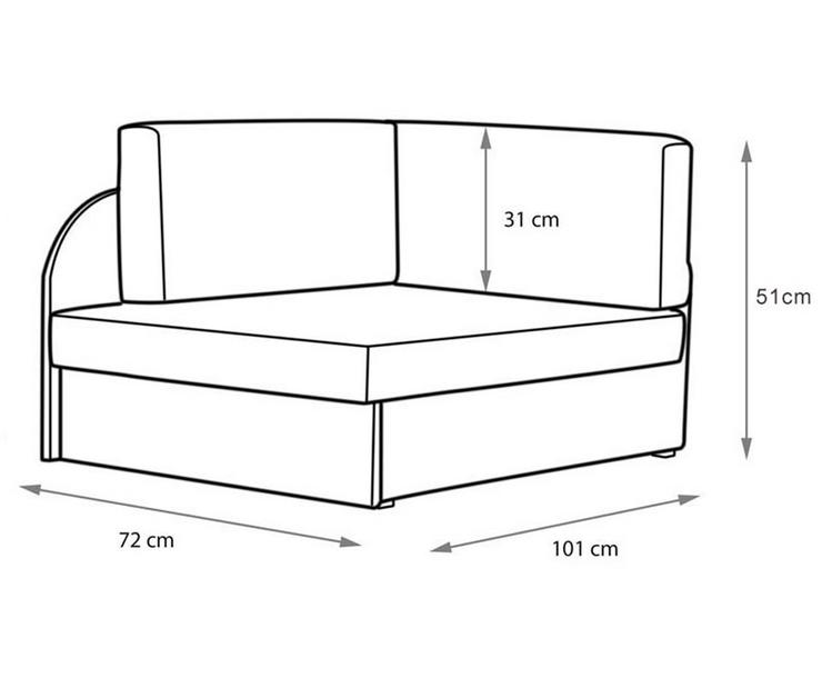 Bild 2: Ecksofa Kindersofa Jugendcouch Kissen Aufbewahrungsbox bis 163cm 