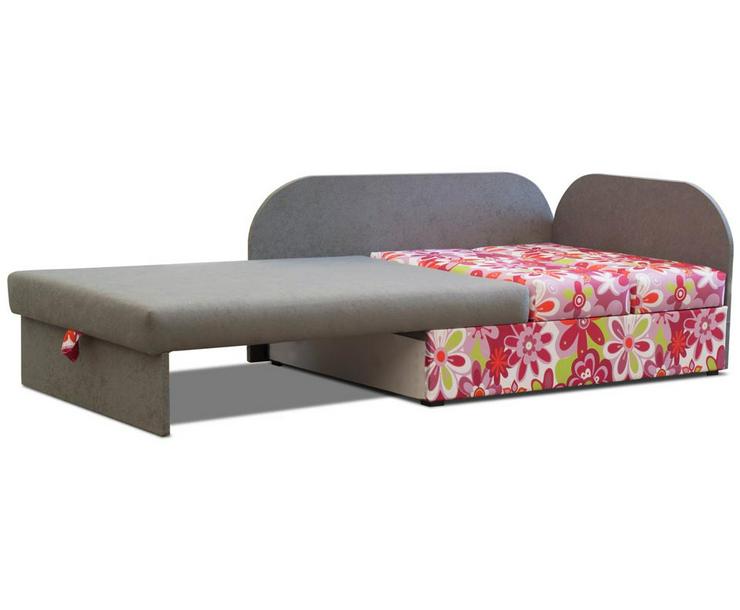 Bild 2: Ecksofa Kindersofa Schlaffunktion Kissen Klappsofa Blumen 163cm