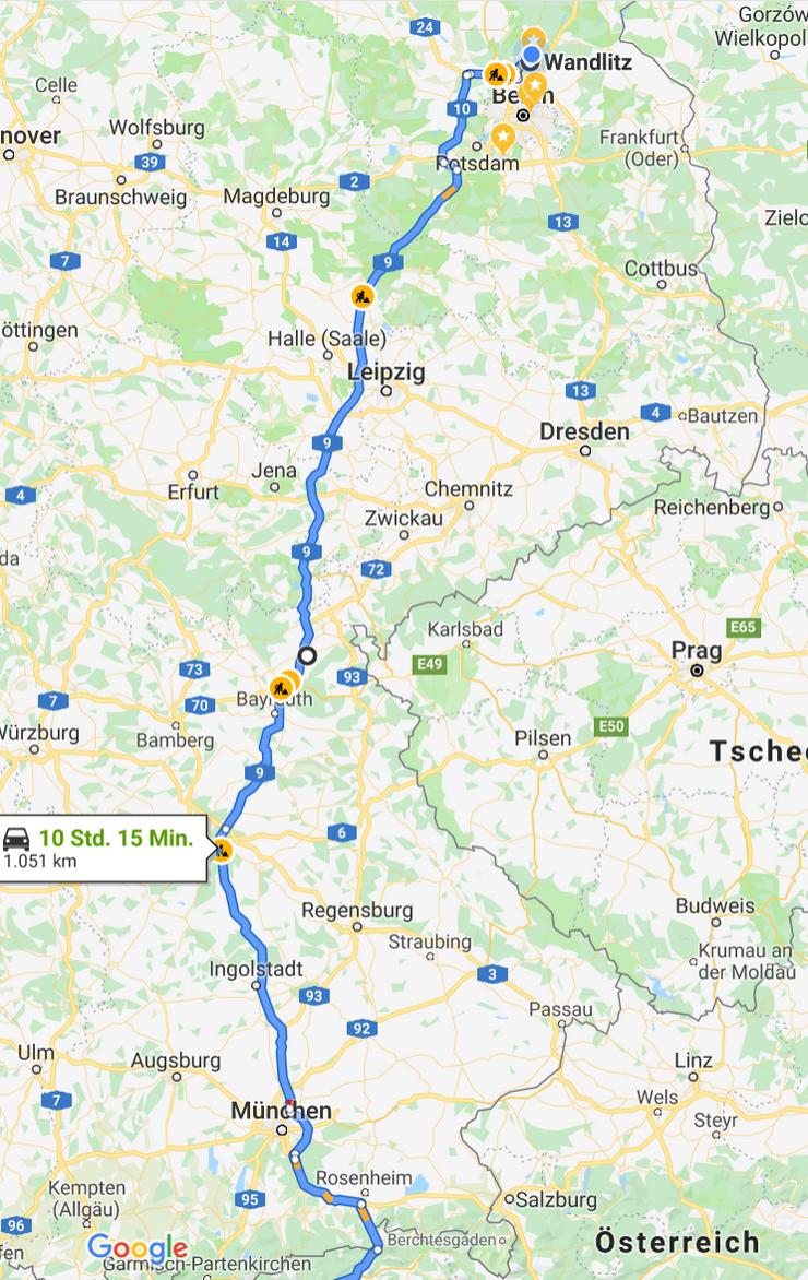 Bild 2: Transpote Beiladung Berlin-Italien Augsburg Bozen Mailand 23/24.4 & zurück