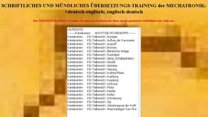 Bild 2: 13000 uebersetzte Mechatronik-Lernkarten: deutsch-englisch Karteikarten-Trainer