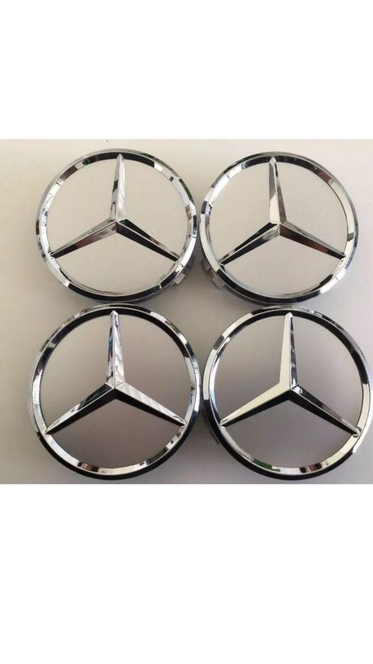 Bild 6: Silber Chrom 4 Stück  Mercedes-Benz Nabendeckel Nabenkappe A1714000025