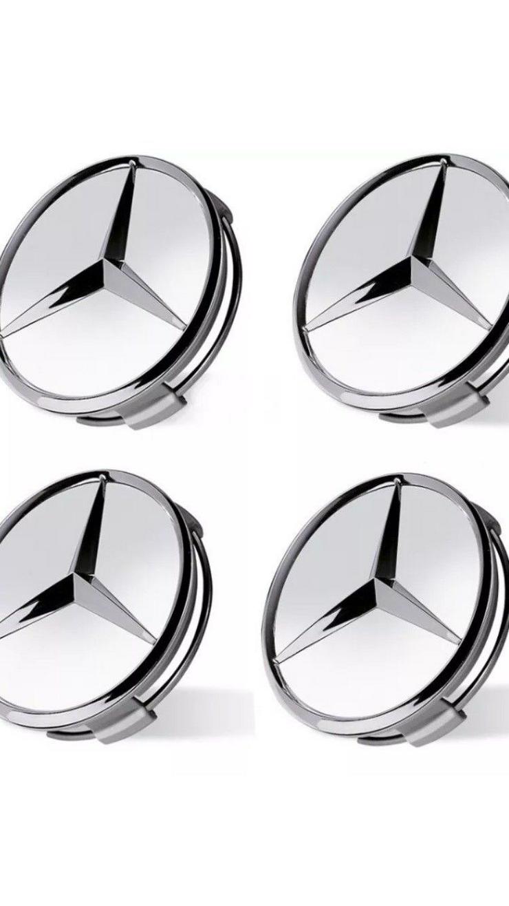 Bild 4: Silber Chrom 4 Stück  Mercedes-Benz Nabendeckel Nabenkappe A1714000025