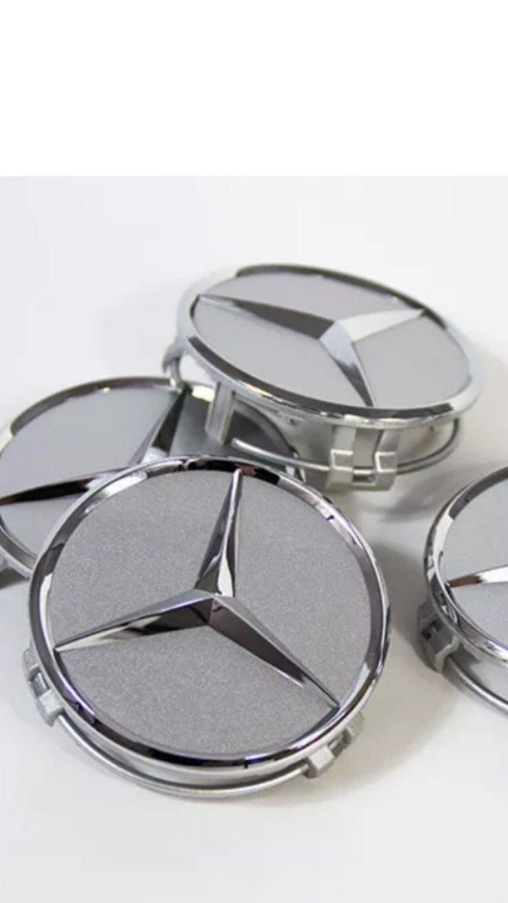 Bild 3: 4 Stück 60mm Silber Mercedes-Benz AMG Nabendeckel Nabenkappen A4154002800