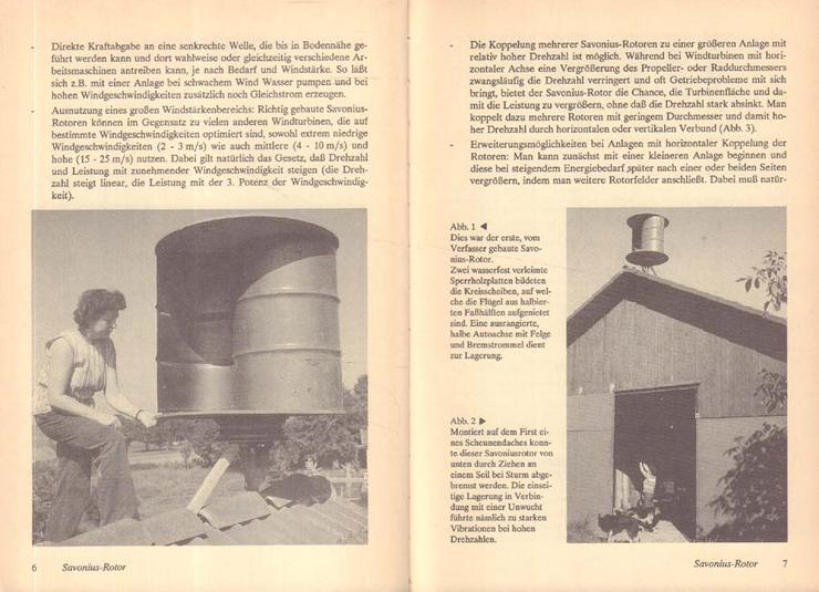Bild 2: Taschenbuch von Heinz Schulz - Der Savonius-Rotor - Eine Bauanleitung - von 1989