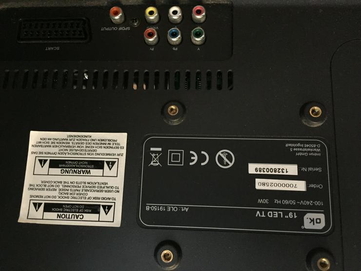 Bild 2: OK. OLE 19150-B LED TV (Flat, 19 Zoll HD-ready), schwarz,gebraucht