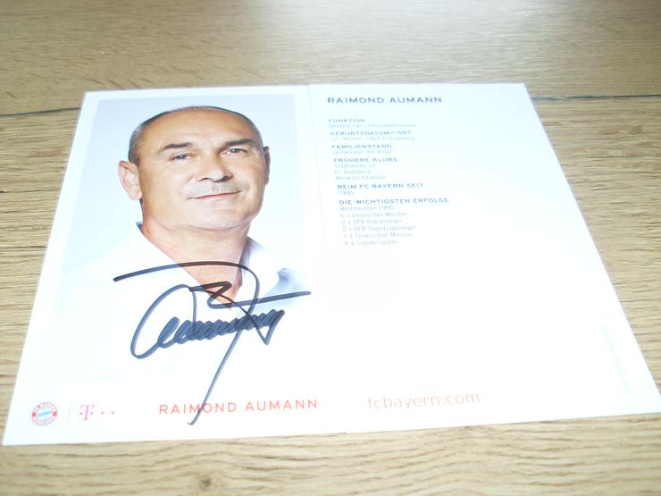 Bild 2: FC Bayern Autogrammkarte Fankarte Raimond Aumann Direktor Fanclub